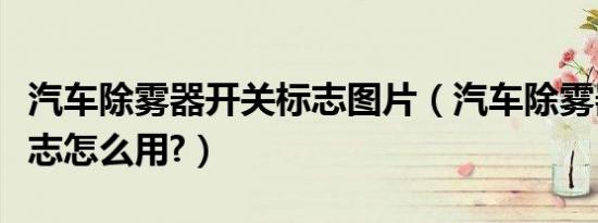 汽车除雾器开关标志图片（汽车除雾器开关标志怎么用?）