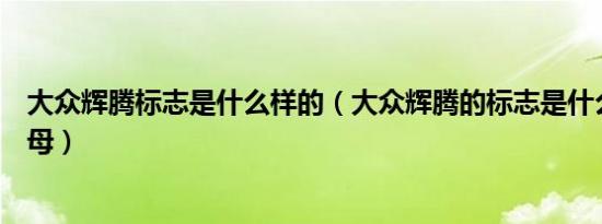 大众辉腾标志是什么样的（大众辉腾的标志是什么标志和字母）