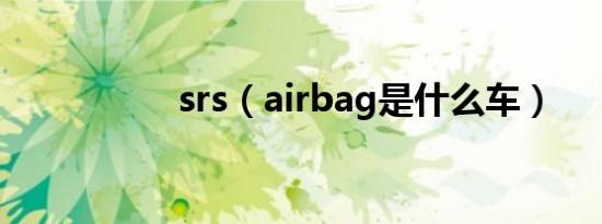 srs（airbag是什么车）