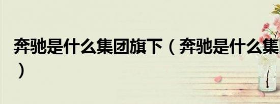 奔驰是什么集团旗下（奔驰是什么集团旗下的）