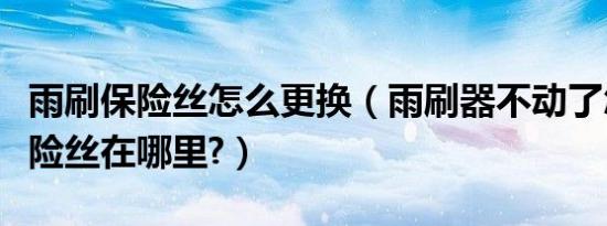 雨刷保险丝怎么更换（雨刷器不动了怎么修保险丝在哪里?）