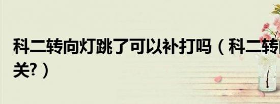 科二转向灯跳了可以补打吗（科二转向灯怎么关?）