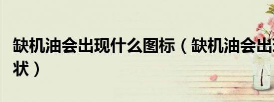 缺机油会出现什么图标（缺机油会出现什么症状）