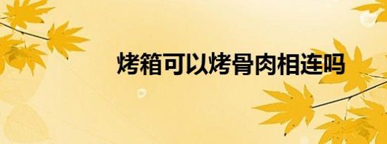 烤箱可以烤骨肉相连吗
