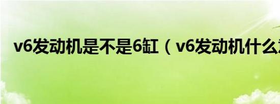v6发动机是不是6缸（v6发动机什么意思）