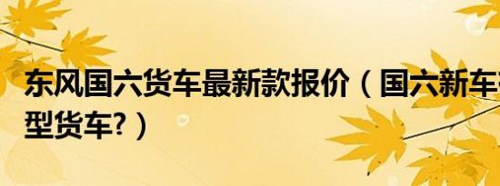东风国六货车最新款报价（国六新车有哪些中型货车?）