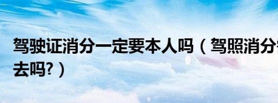驾驶证消分一定要本人吗（驾照消分需要本人去吗?）