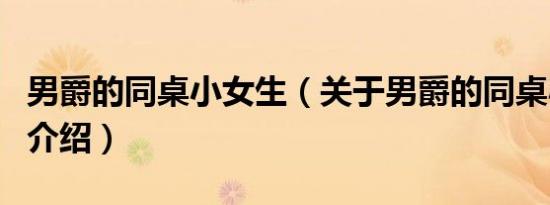 男爵的同桌小女生（关于男爵的同桌小女生的介绍）