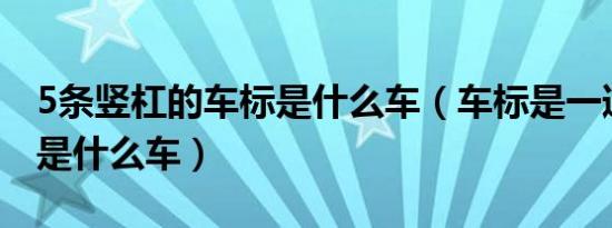 5条竖杠的车标是什么车（车标是一道竖杠的是什么车）