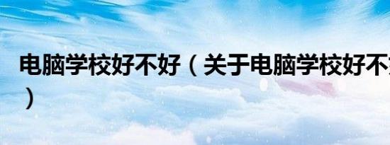 电脑学校好不好（关于电脑学校好不好的介绍）