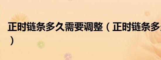 正时链条多久需要调整（正时链条多久换一次）