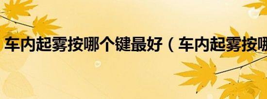 车内起雾按哪个键最好（车内起雾按哪个键）