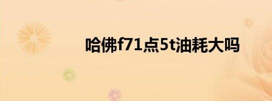 哈佛f71点5t油耗大吗