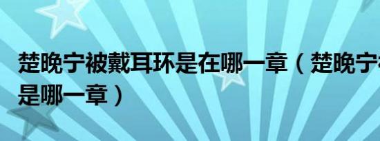 楚晚宁被戴耳环是在哪一章（楚晚宁被塞橘子是哪一章）