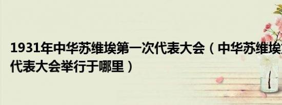 1931年中华苏维埃第一次代表大会（中华苏维埃第一次全国代表大会举行于哪里）