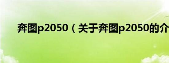 奔图p2050（关于奔图p2050的介绍）