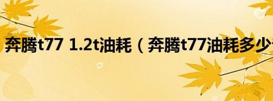 奔腾t77 1.2t油耗（奔腾t77油耗多少公里?）