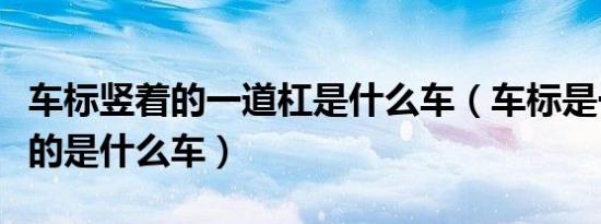 车标竖着的一道杠是什么车（车标是一道竖杠的是什么车）