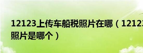 12123上传车船税照片在哪（12123车船税照片是哪个）
