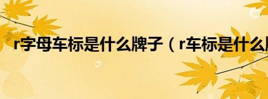 r字母车标是什么牌子（r车标是什么牌子）