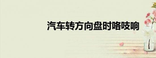 汽车转方向盘时咯吱响