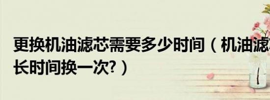 更换机油滤芯需要多少时间（机油滤芯一般多长时间换一次?）