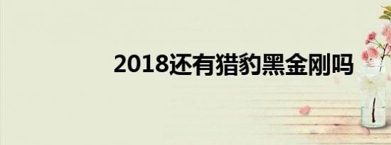 2018还有猎豹黑金刚吗