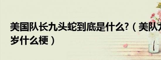 美国队长九头蛇到底是什么?（美队九头蛇万岁什么梗）