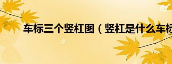 车标三个竖杠图（竖杠是什么车标）