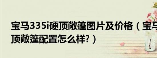 宝马335i硬顶敞篷图片及价格（宝马335i硬顶敞篷配置怎么样?）