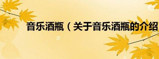 音乐酒瓶（关于音乐酒瓶的介绍）