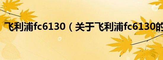 飞利浦fc6130（关于飞利浦fc6130的介绍）