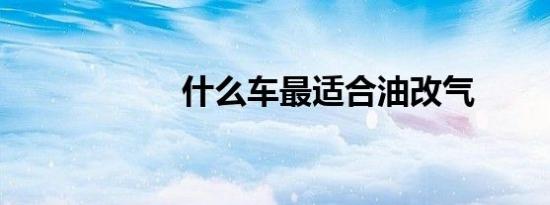什么车最适合油改气