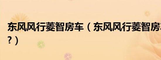 东风风行菱智房车（东风风行菱智房车怎么样?）