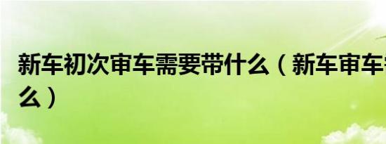新车初次审车需要带什么（新车审车需要带什么）
