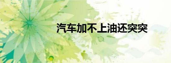 汽车加不上油还突突