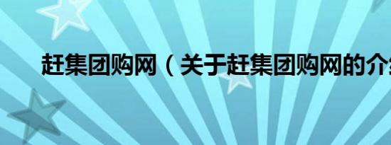 赶集团购网（关于赶集团购网的介绍）