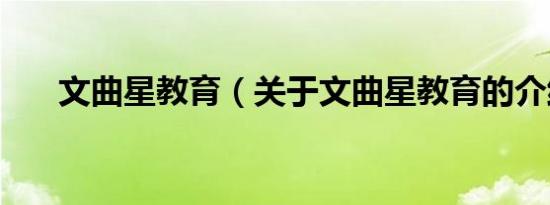 文曲星教育（关于文曲星教育的介绍）