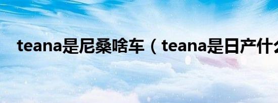 teana是尼桑啥车（teana是日产什么车）