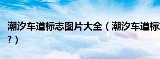 潮汐车道标志图片大全（潮汐车道标志有哪些?）