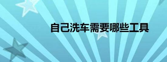 自己洗车需要哪些工具