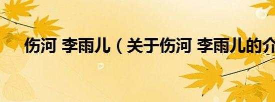 伤河 李雨儿（关于伤河 李雨儿的介绍）