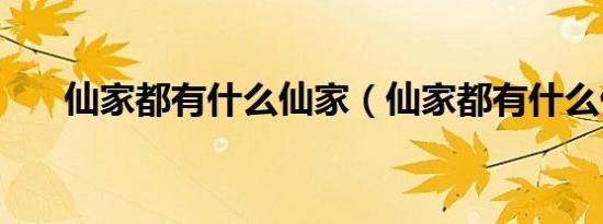 仙家都有什么仙家（仙家都有什么仙）
