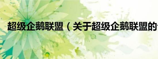 超级企鹅联盟（关于超级企鹅联盟的介绍）