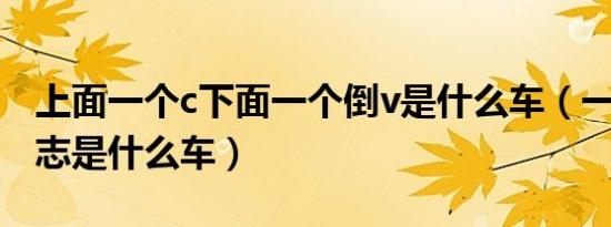 上面一个c下面一个倒v是什么车（一个倒v标志是什么车）