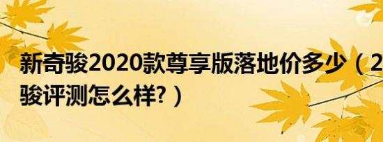新奇骏2020款尊享版落地价多少（2020新奇骏评测怎么样?）