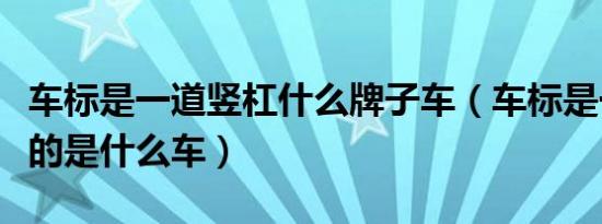 车标是一道竖杠什么牌子车（车标是一道竖杠的是什么车）