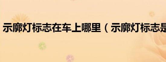 示廓灯标志在车上哪里（示廓灯标志是什么）