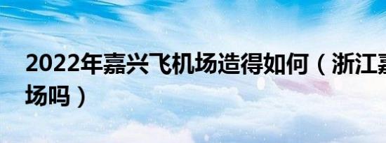 2022年嘉兴飞机场造得如何（浙江嘉兴有机场吗）