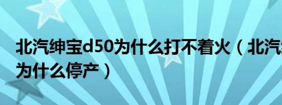 北汽绅宝d50为什么打不着火（北汽绅宝d50为什么停产）